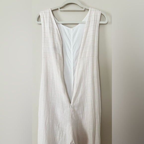 Vineyard Vines Palm Beach Lately Flamingo Pink Gold Wide Leg Tie Waist Jumpsuit - Picture 6 of 11